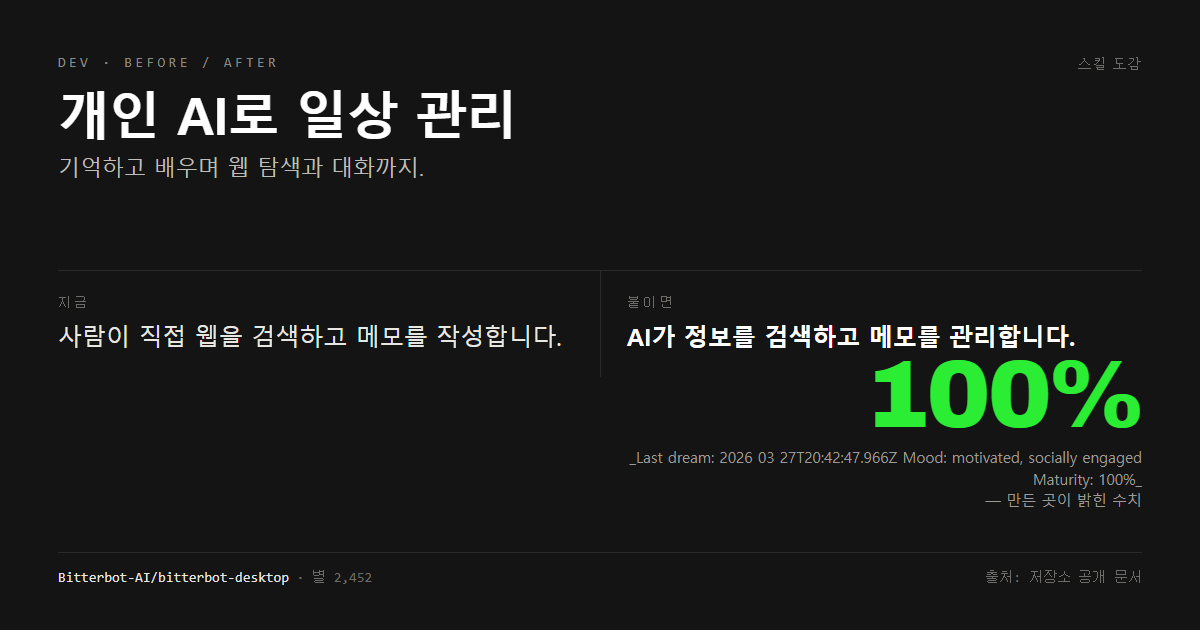 개인 AI로 일상 관리 전후 비교