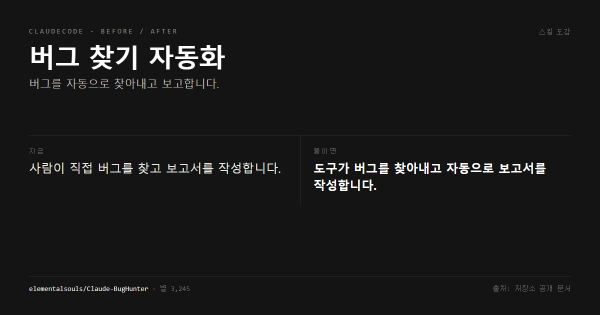 버그 찾기 자동화 전후 비교