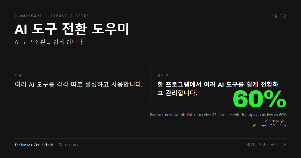 AI 도구 전환 도우미 전후 비교