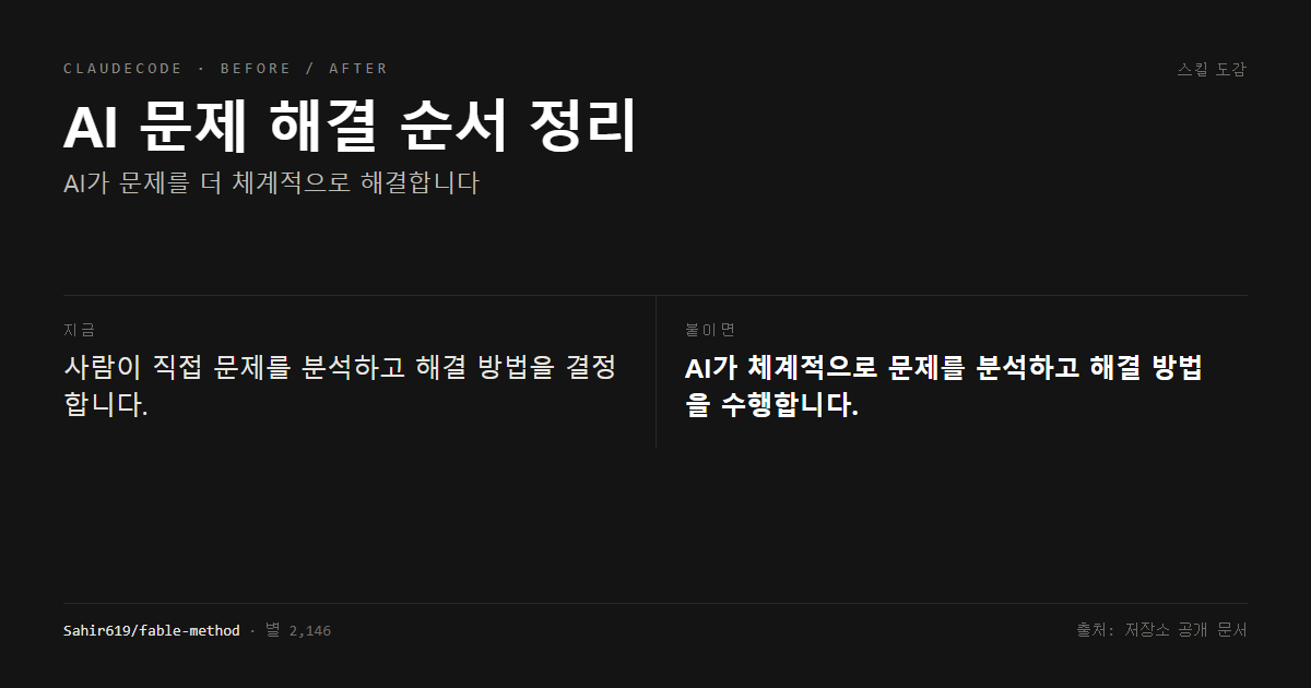 AI 문제 해결 순서 정리 전후 비교